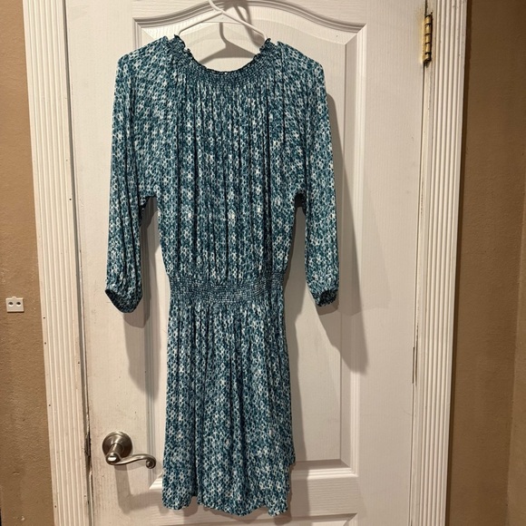 H&M Blue Patterned Mini Dress Size 6 - Picture 4 of 6